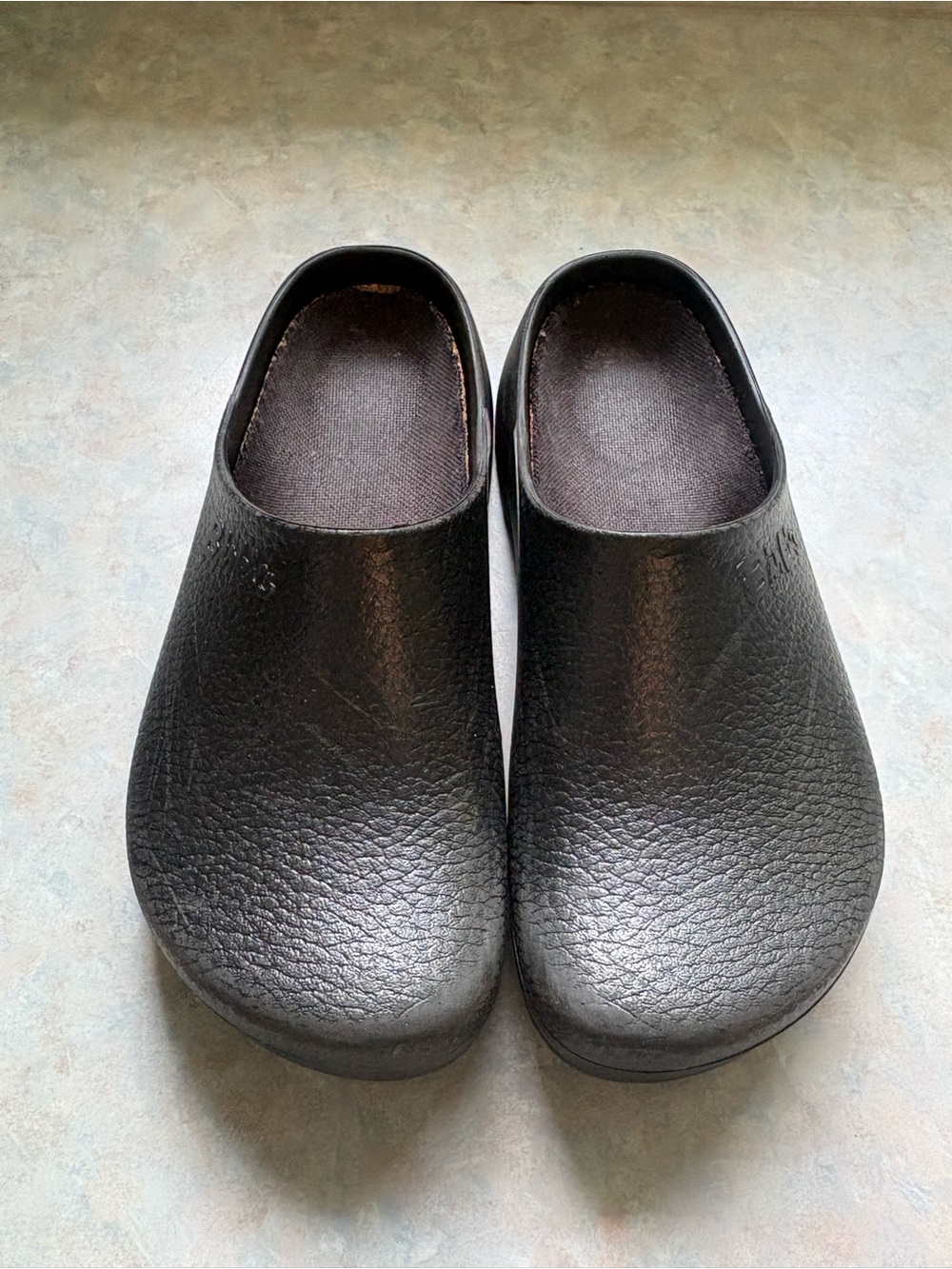 Birki’s made by Birkenstock, Black Slip-On Clog Mule for Women, size 7